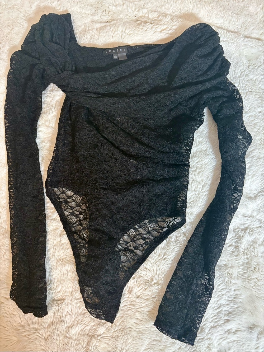 Chaser UK,  Masha Licorice Bodysuit in Black - Size L ( M) / NWOT - Picture 7 of 10